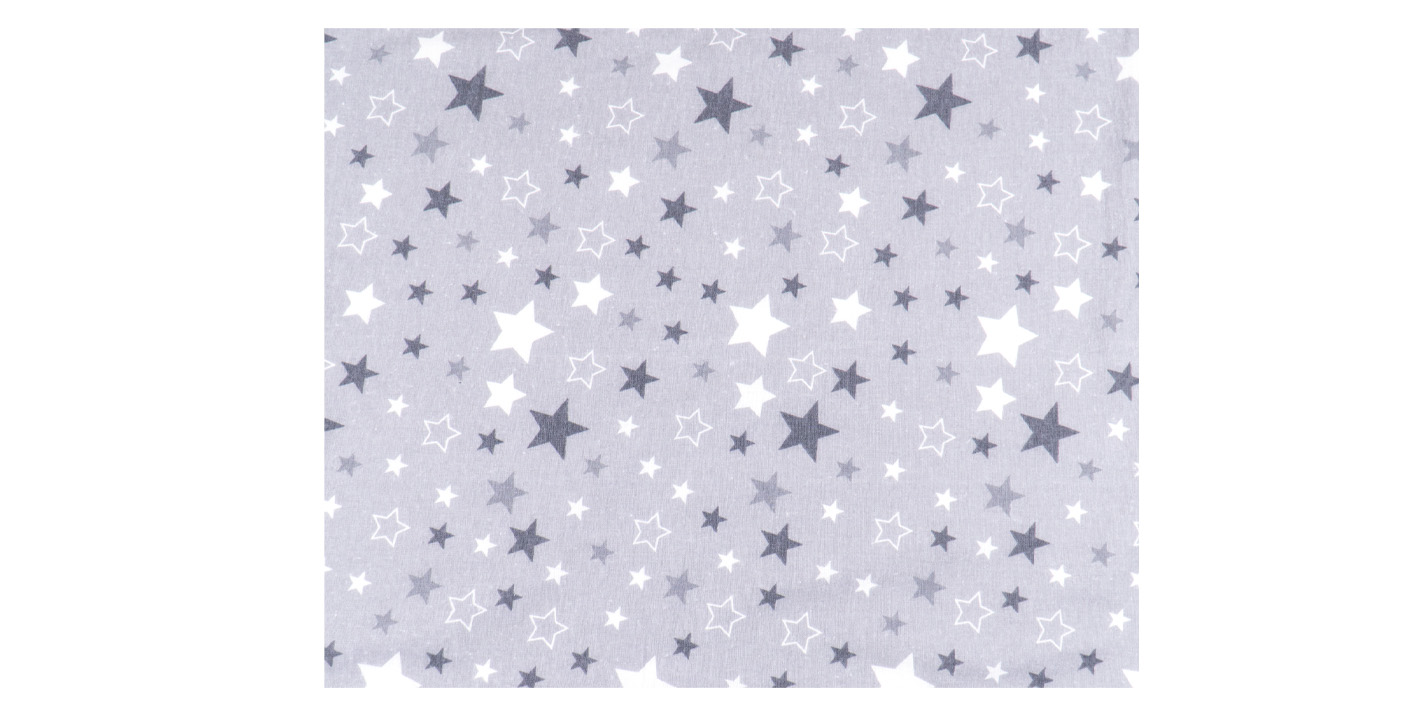 Pielucha flanelowa z ceratką gwiazdki szare